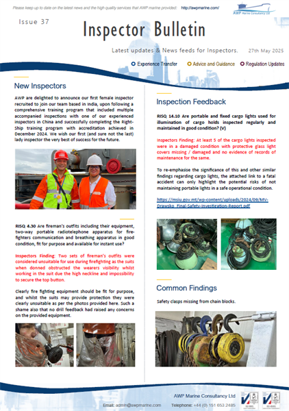 AWP Marine Inspectors Newsletter